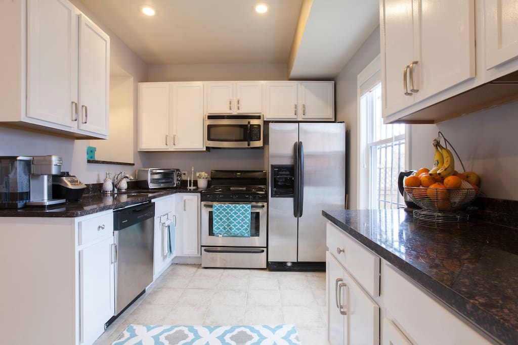 large and bright kitchen for guest to cook their favorite meals