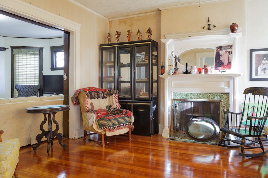 Bright reading room.