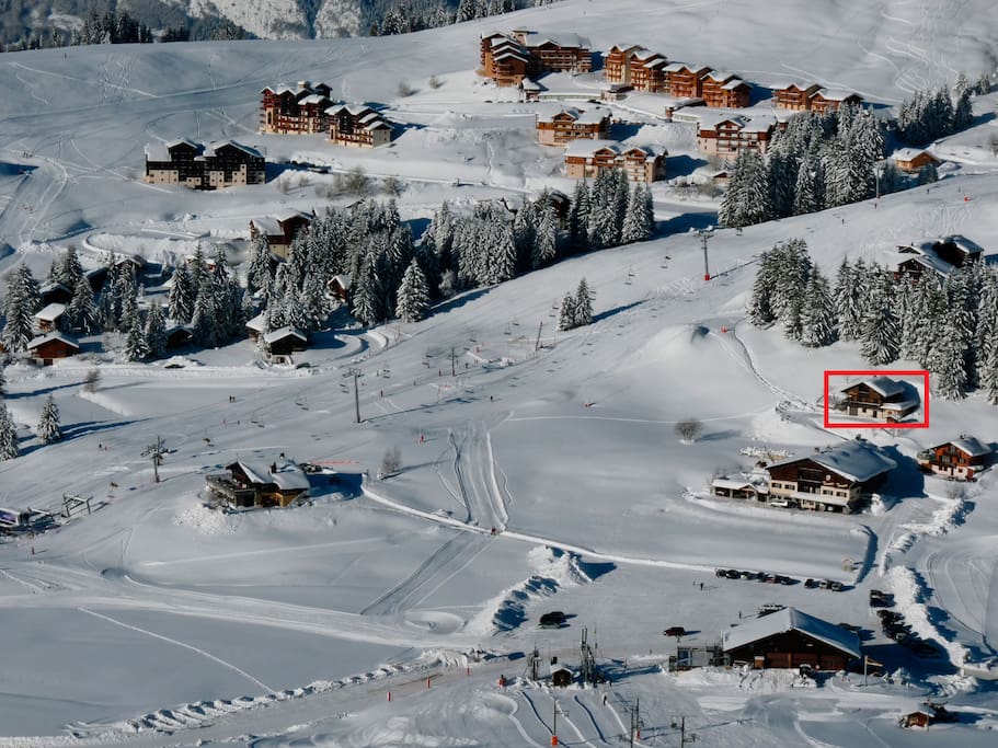 Apt 6/8 pers dans chalet, Pied des pistes Appartements en résidence à louer à Manigod