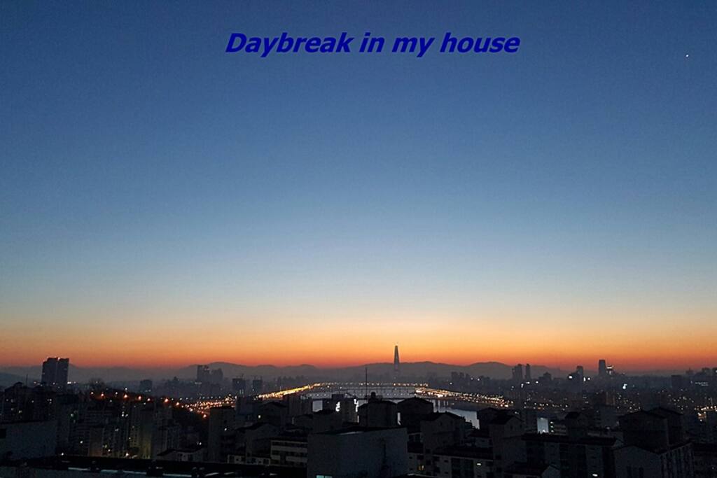 You can see the wonderful view of dawn sitting in your room.