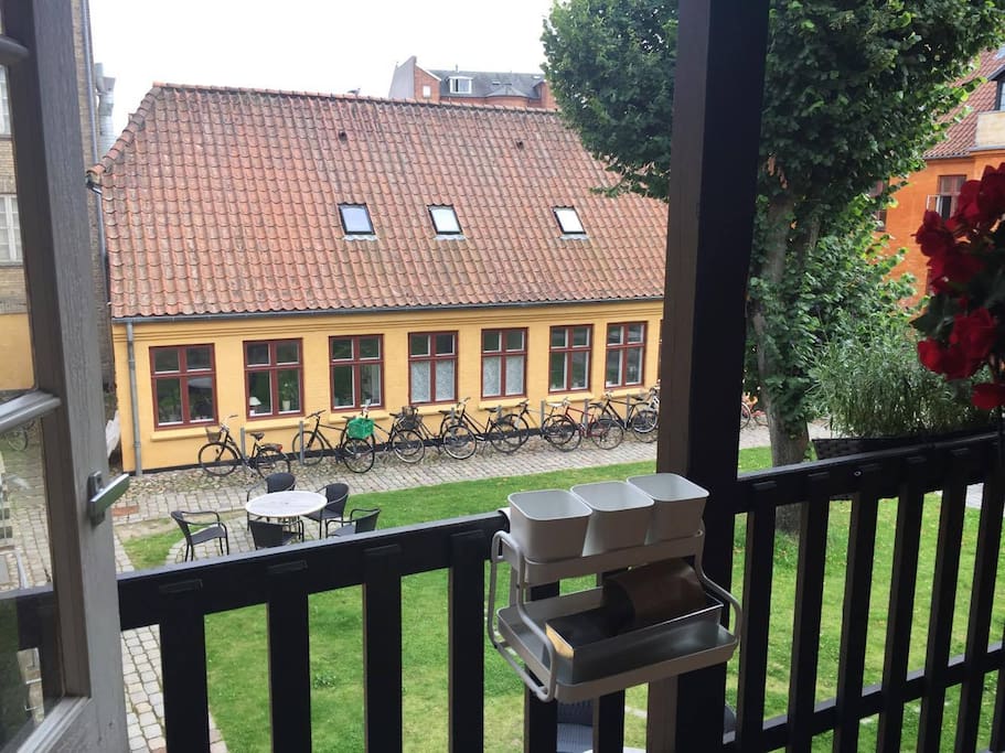 View of yard from balcony