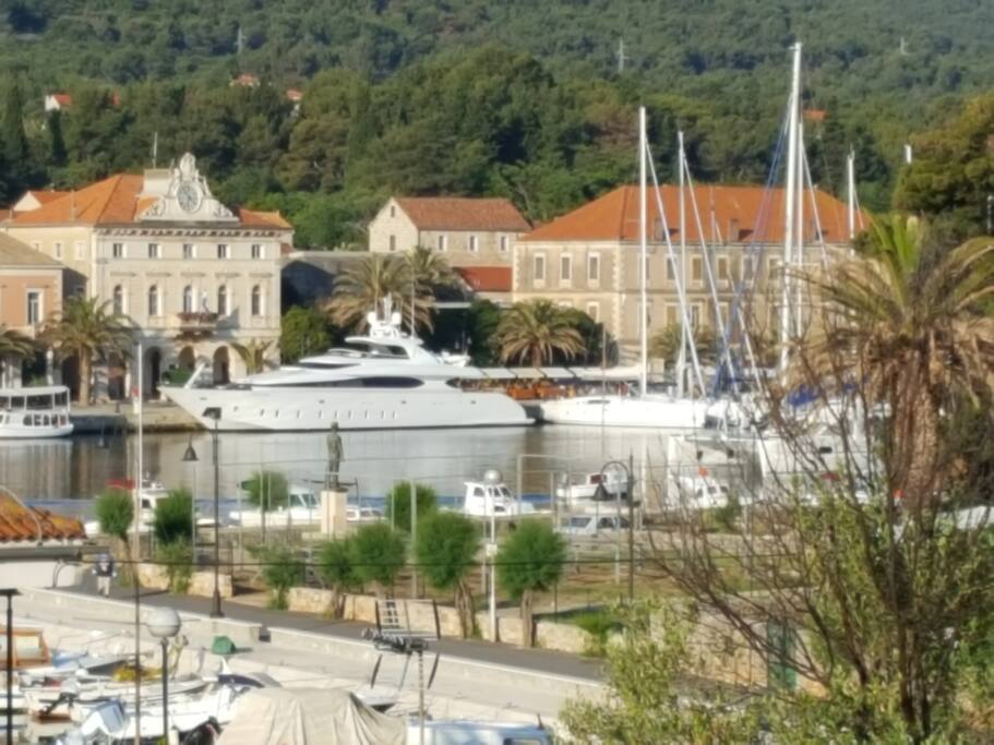 Watch boats and people go by from the terrace.