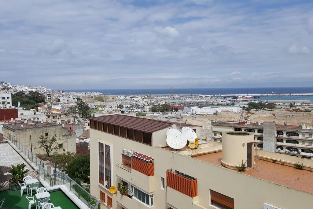 panorama agréable sur le baie de Tanger