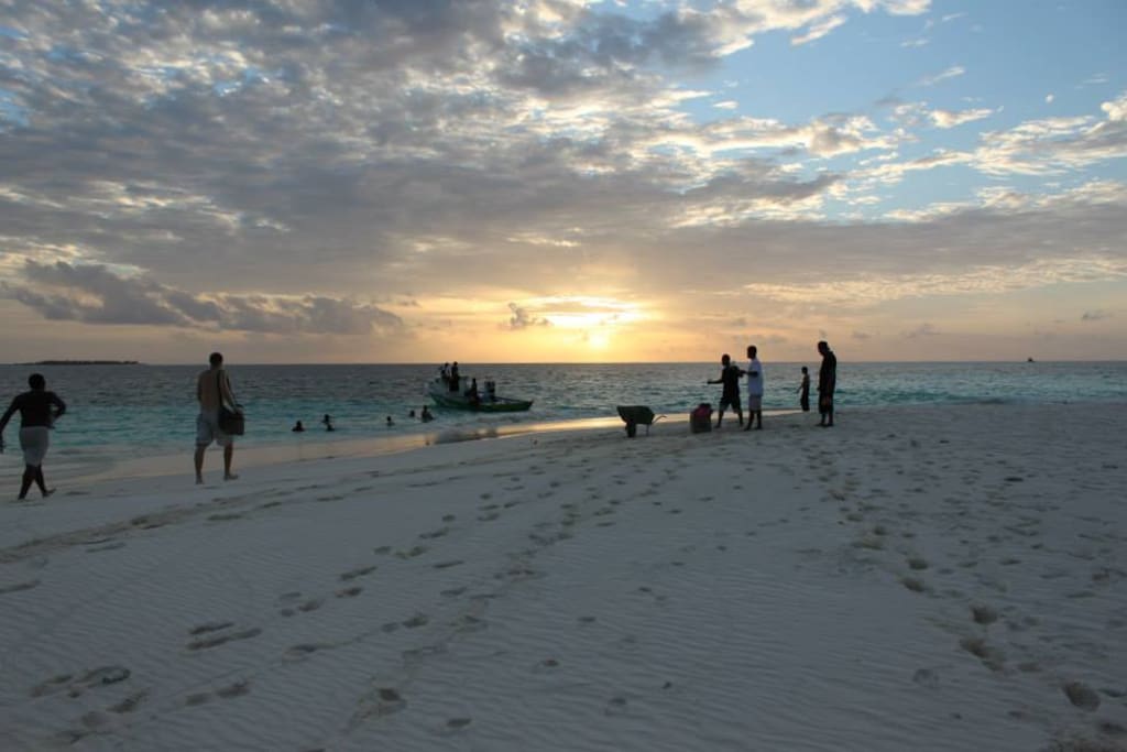 Sunset on a picnic island
