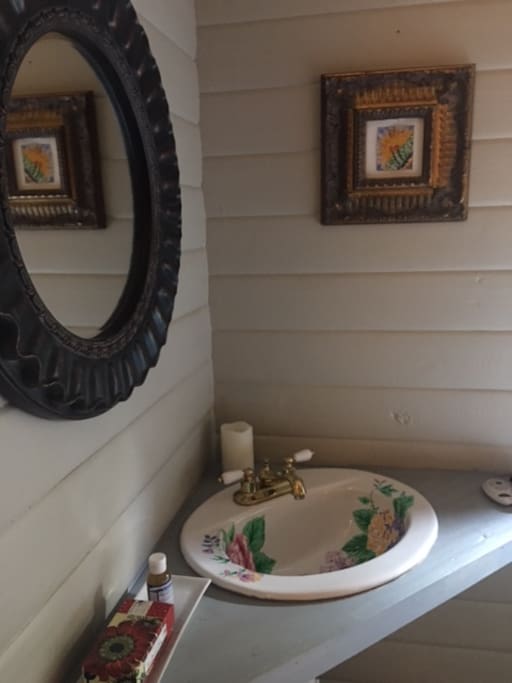 Hand painted by Maui artist. Sink in your room.