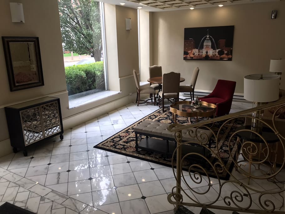 A great comfortable area to wait for your taxi or Uber or just to visit.