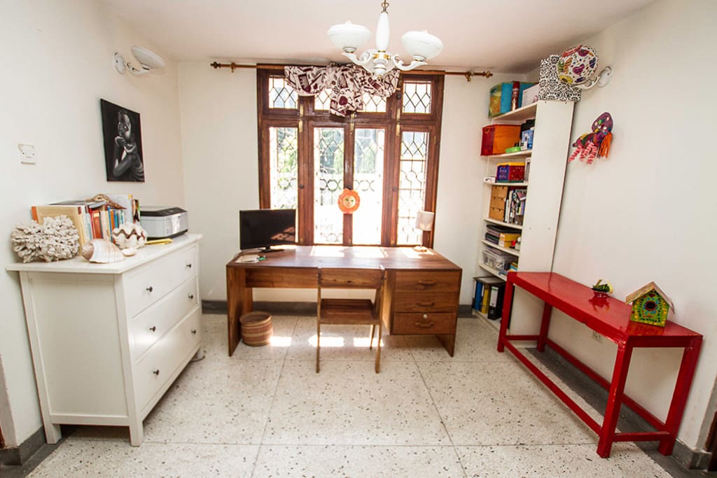 the studio area in front of your room
