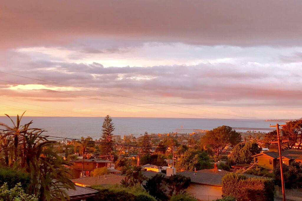 Sunset view from the house