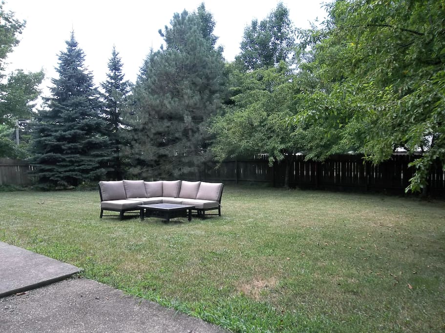 Large back yard