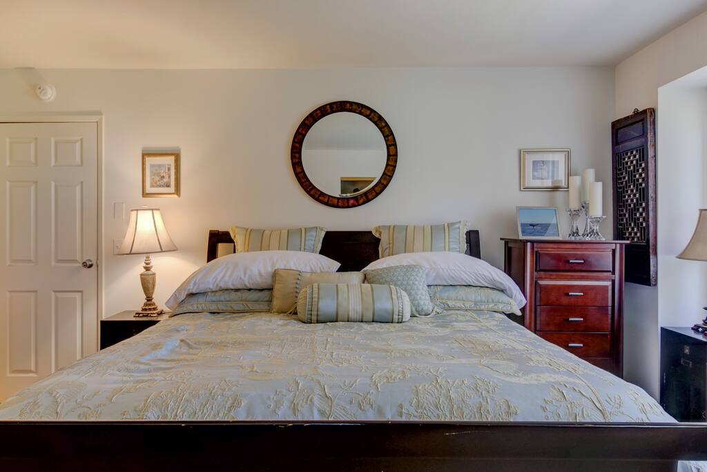 Luxury linens with brand new mattress.