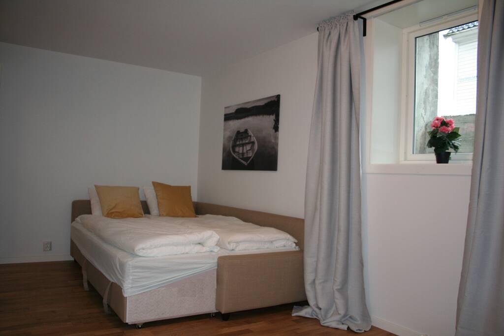 Bed room 1. Sofa made in to double bed