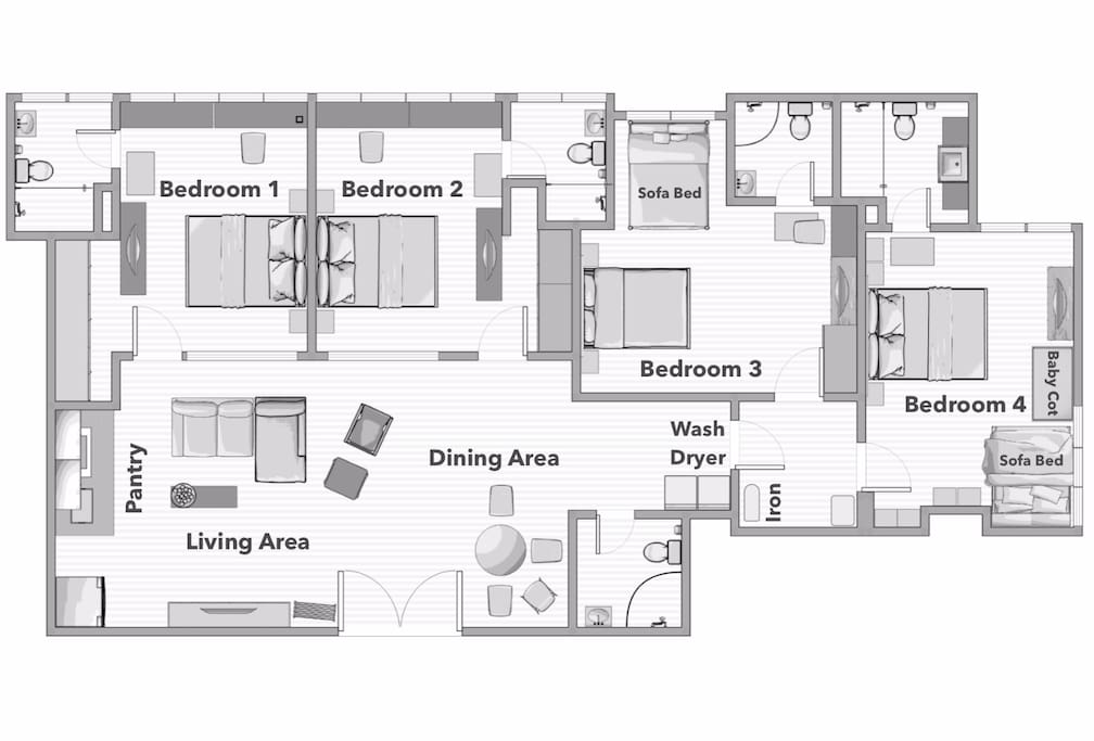 Layout of the entire place.