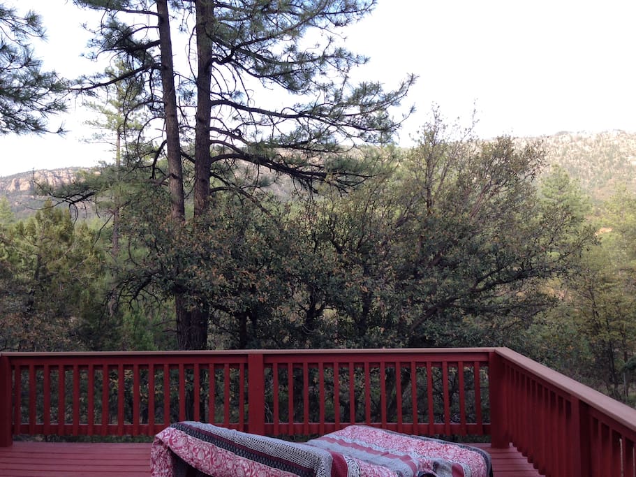 Back deck w/ view of Mogollon Rim