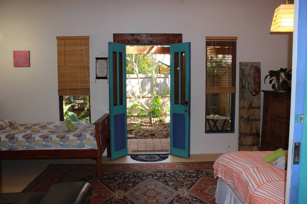 View from bedrooms which open up onto the courtyard