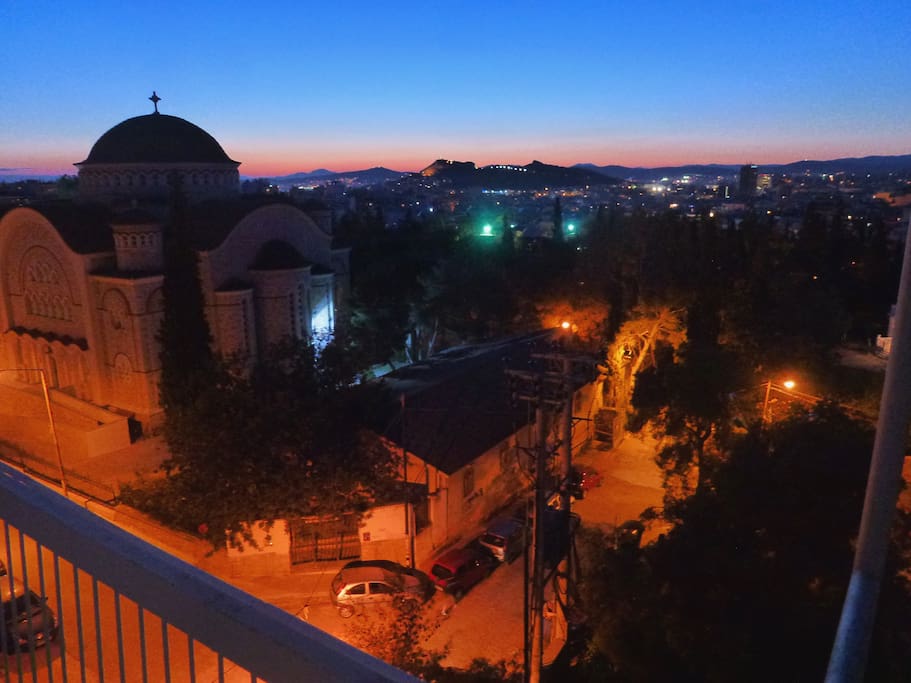 evening view from balcony
