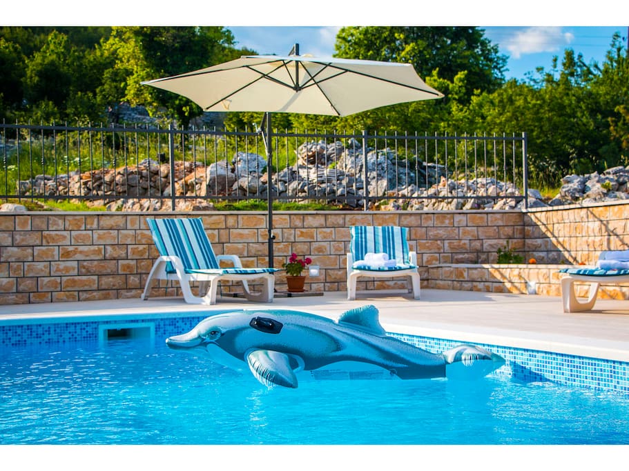 View on pool and sun deck area