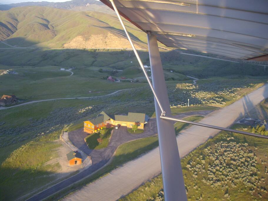 View from above from our airplane. Private entry is on the back side.
