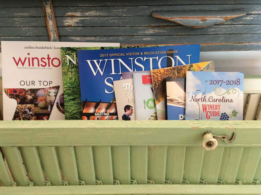 Guidebooks and information for your stay in Winston-Salem.