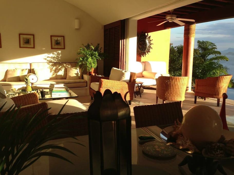 Living room with sea view