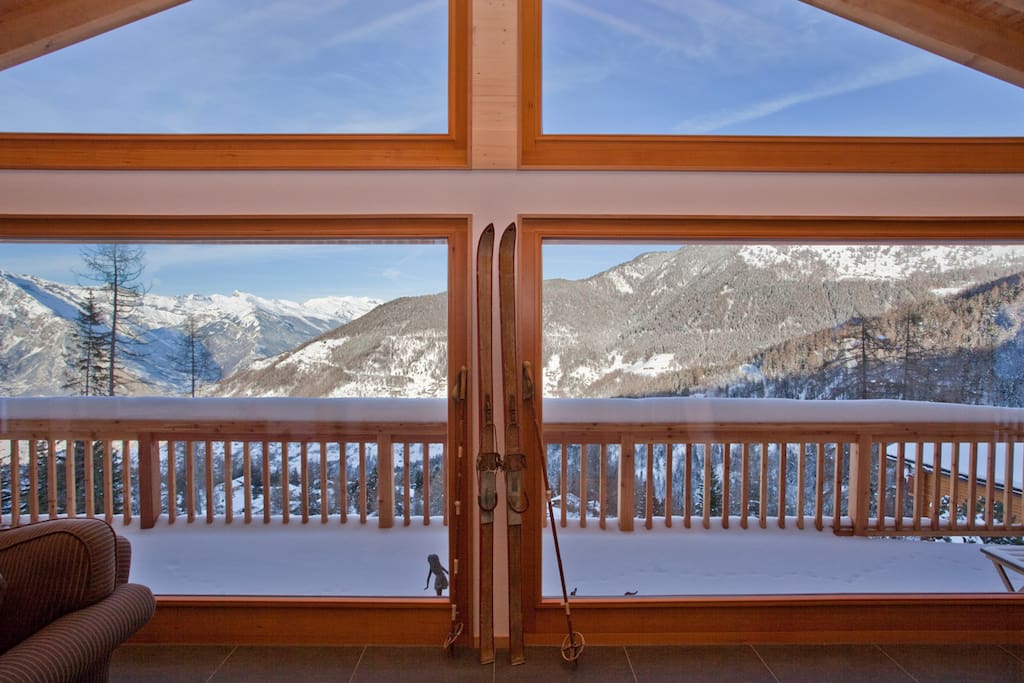 Breathtaking views from double height windows