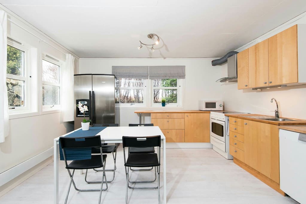 A well equipped kitchen where making food is fun.