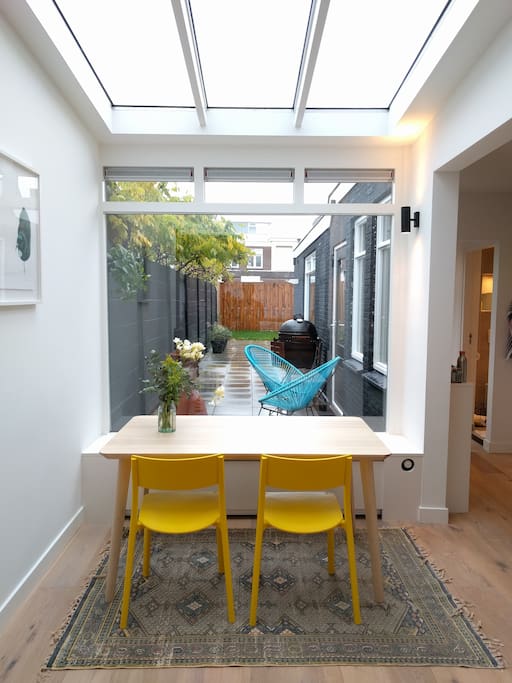 Kitchen overlooking back garden