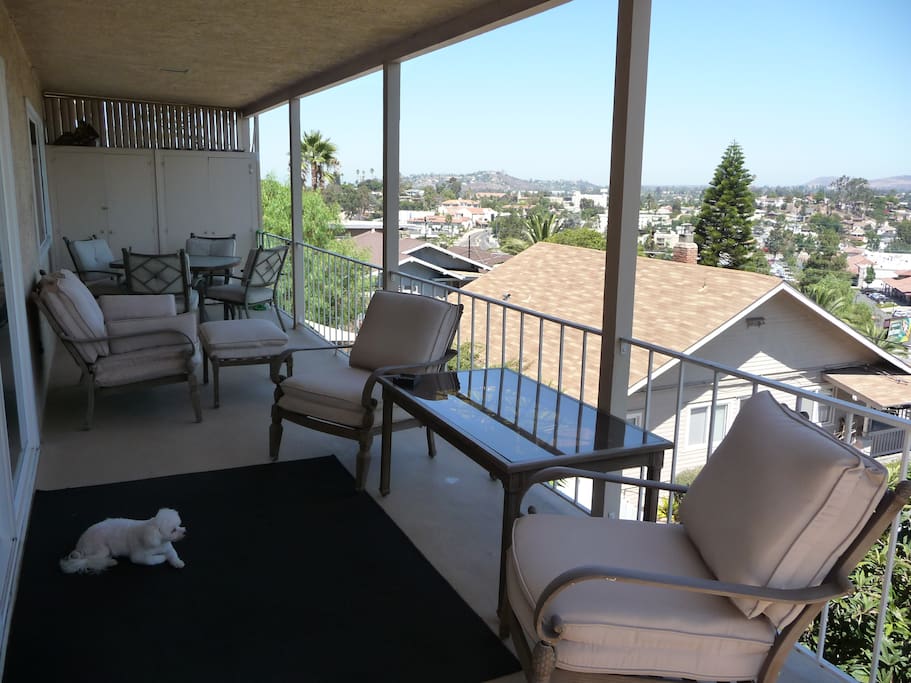 Wonderful 10x40 Deck which is nice year round whether eating or relaxing