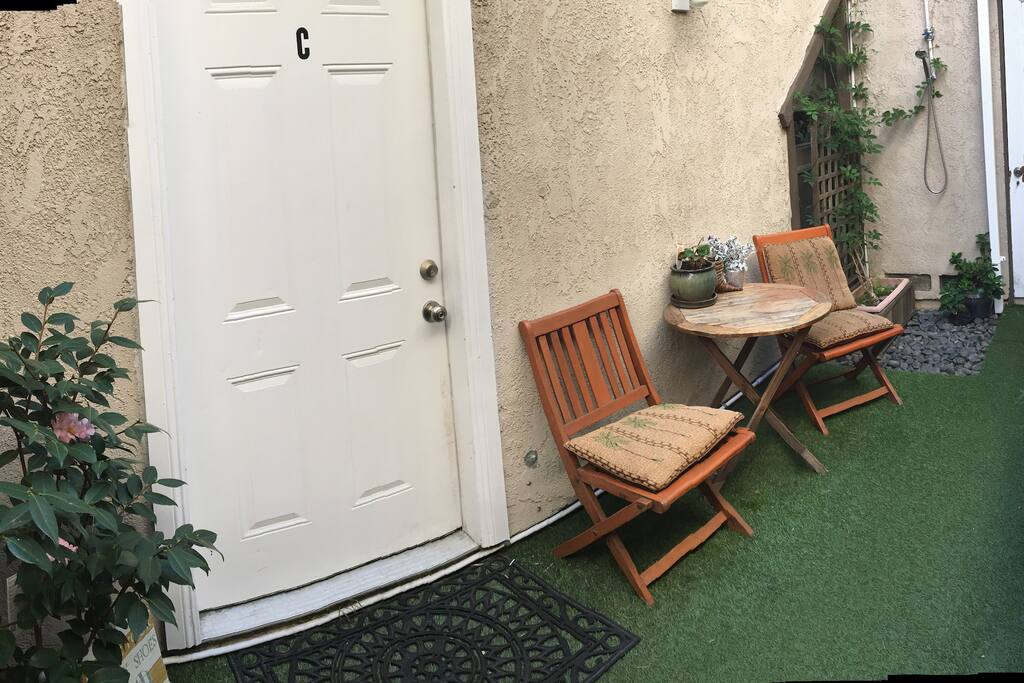 Front door downstairs patio