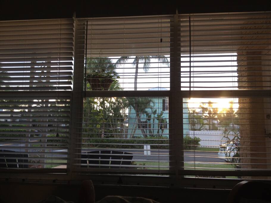 This is the view of the sunrise from the master bedroom. Waking up to this is pretty sweet!