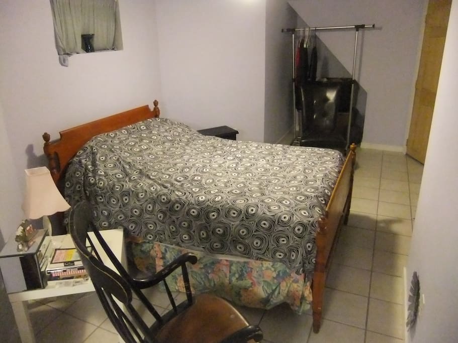 Large bedroom, clothes hanger