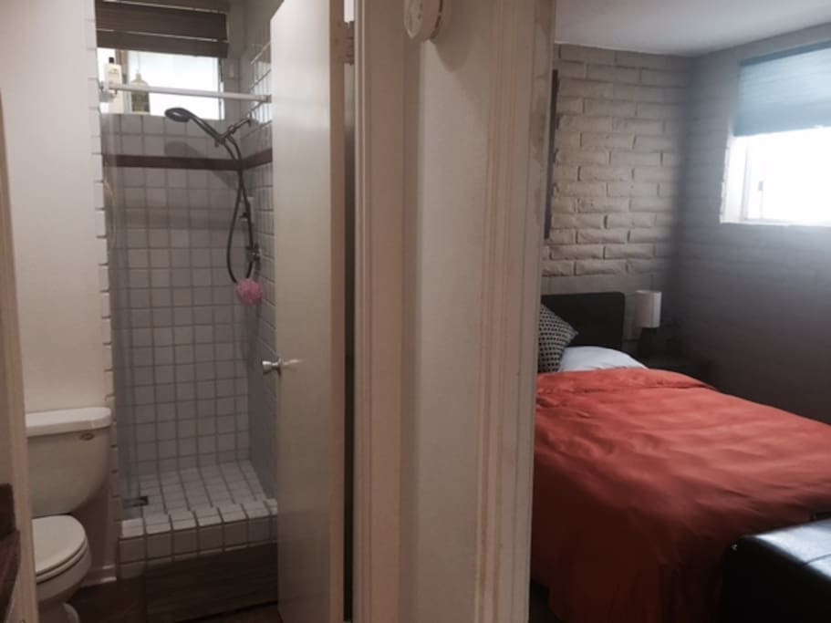 Adjoining bedroom/bathroom