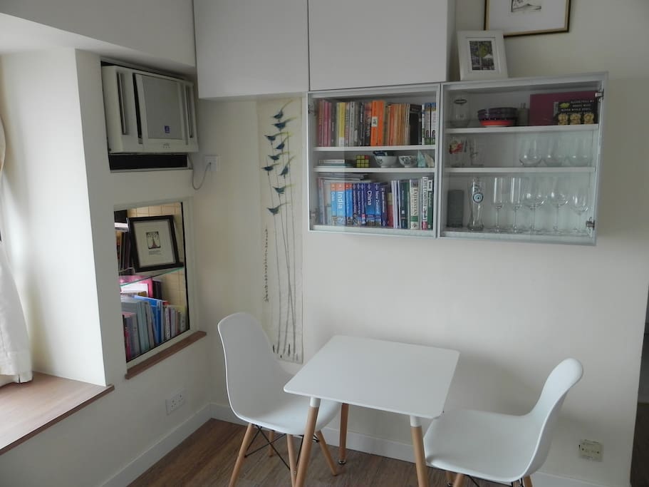 Dinning table and books