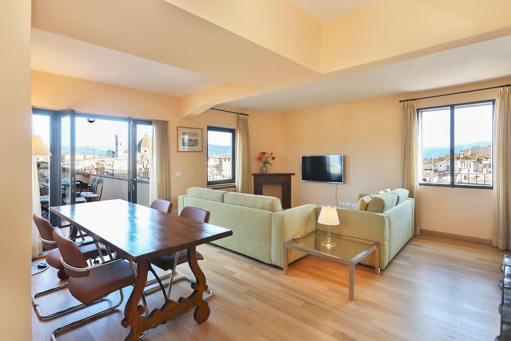 The entrance in the Living Room - Dining Area