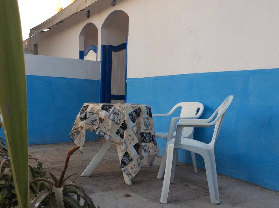 la terrasse de l'extérieur