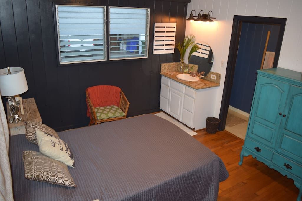 Private bedroom and bathroom