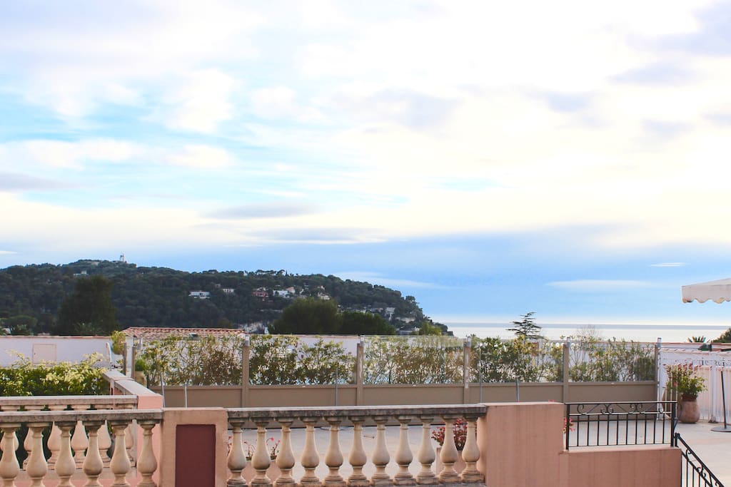 vue de la terrasse de l'appartement