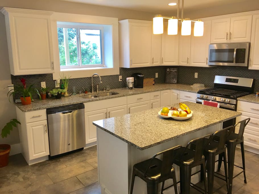Cook up a storm in this gourmet kitchen. You will have access to cookware, gas stove, microwave, refrigerator