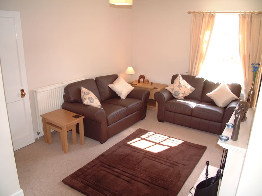 Comfortable living room with TV and DVD player