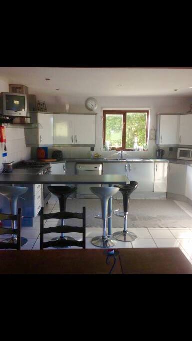 Spacious airy kitchen
