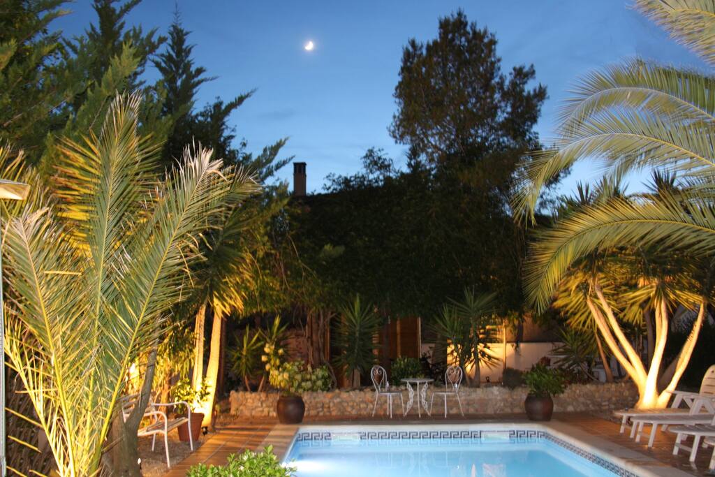 Night time by the Pool