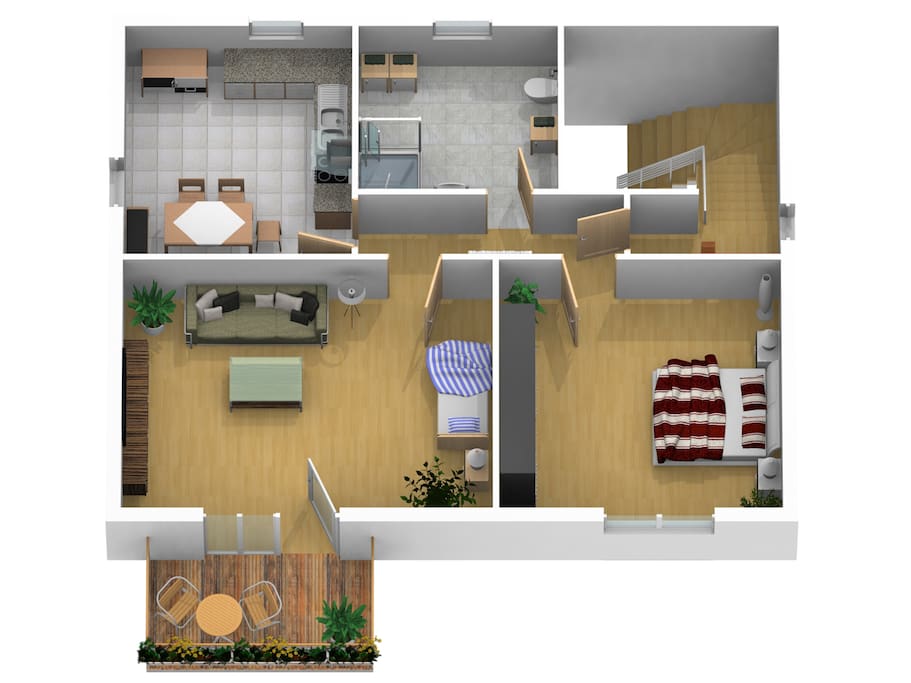 Grundriss FeWo OG/ plan vacation rental first floor