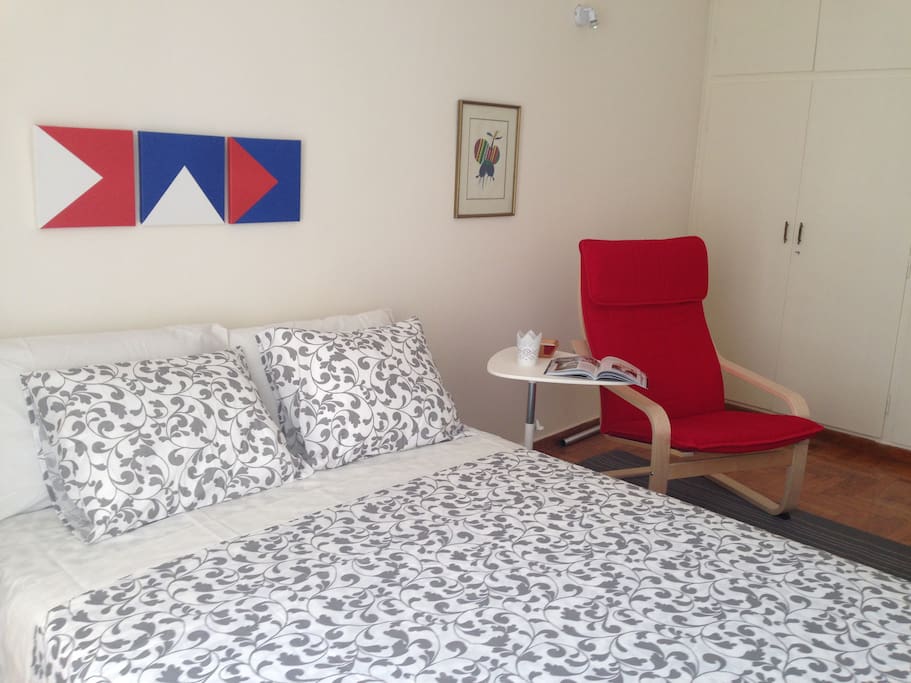 Double comfortable bed.