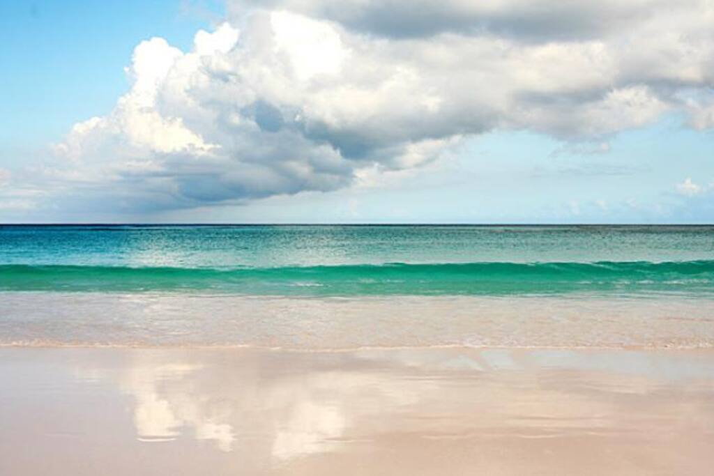 the magnificent beach, two minutes' walk away.