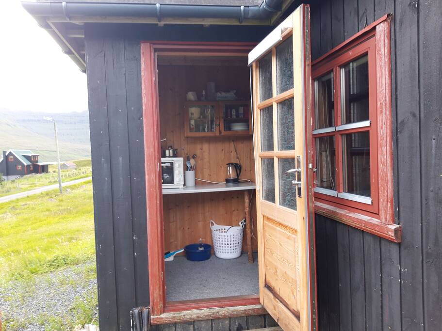 The entrance leads you right to the kitchenette
