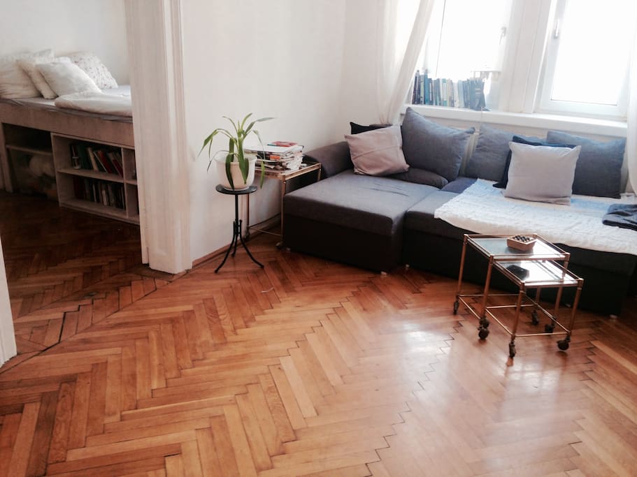 living room and bed room