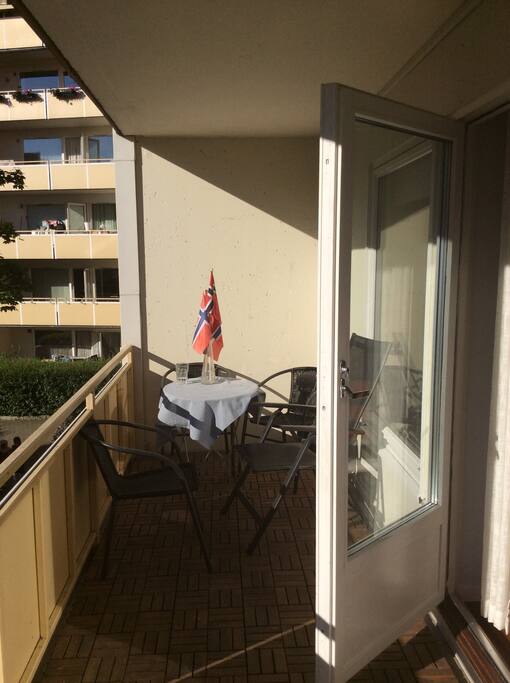 Sunny large balcony