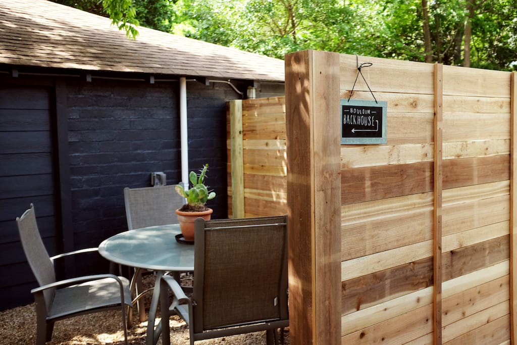 Private outdoor patio