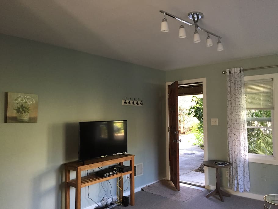 Entrance and flat screen HD TV