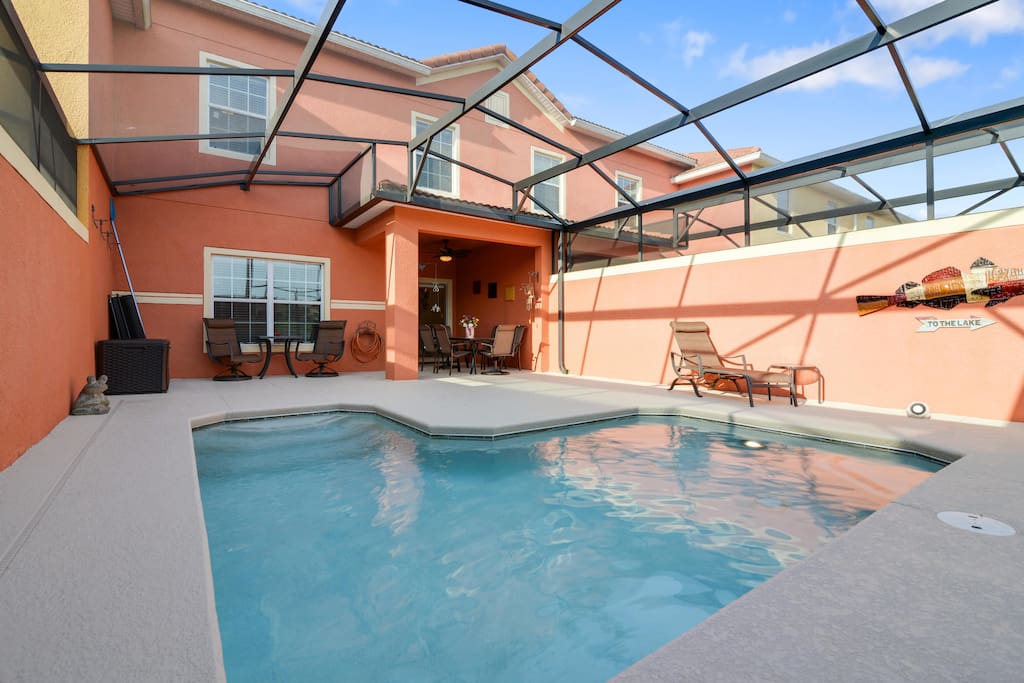 This sparkling plunge pool is the home for your fun and games in the Florida sunshine.