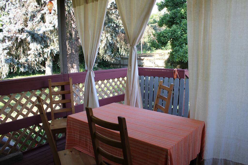 Back deck w/ privacy panels